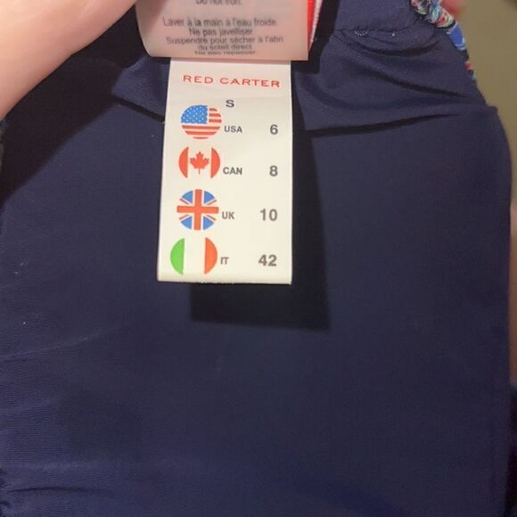 Red Carter Strappy Back Halter Bikini Top Cut Out Removable Padding sz 6 - Picture 5 of 6